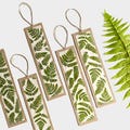 Unique real fern bookmarks, botanical reader gift, natural book marks, teacher, nature bookworm gift product logo