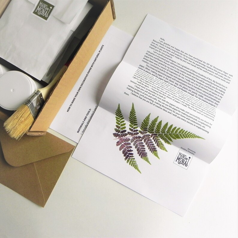 How to make your own paper with real plants, arts and crafts diy kit image 8