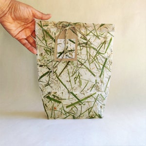 Sacchetto regalo ecologico, carta da regalo verde fatta a mano, sacchetti per bomboniere per feste di compleanno