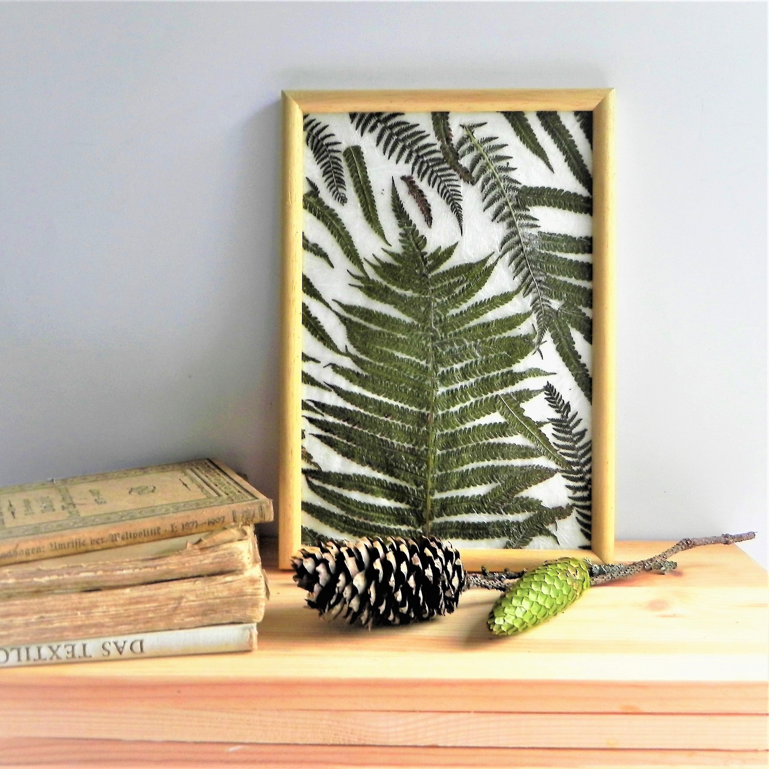 Fern framed art real fern art fern leaves framed pressed Etsy