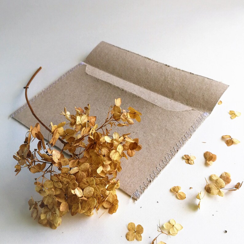 Handmade Gift Envelopes From Recycled Beige Paper Etsy