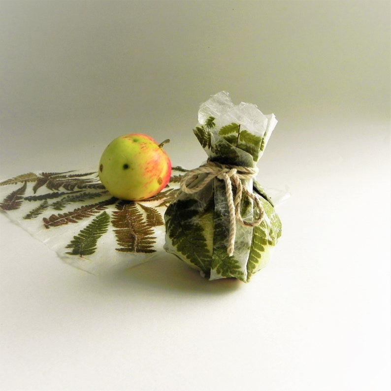Handmade paper with real fern. Pressed fern decorative paper.