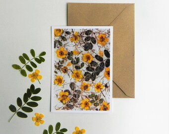 Blumenpostkarten, botanisches Grußkartenset mit Umschlägen