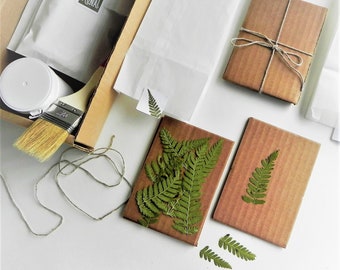 DIY kit paper making with dried fern