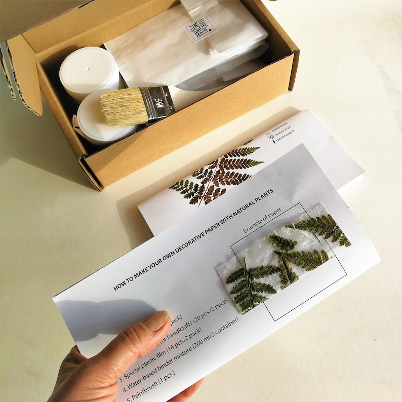 Botanical paper making tutorial DIY kit when you have your own pressed flowers and plants image 5