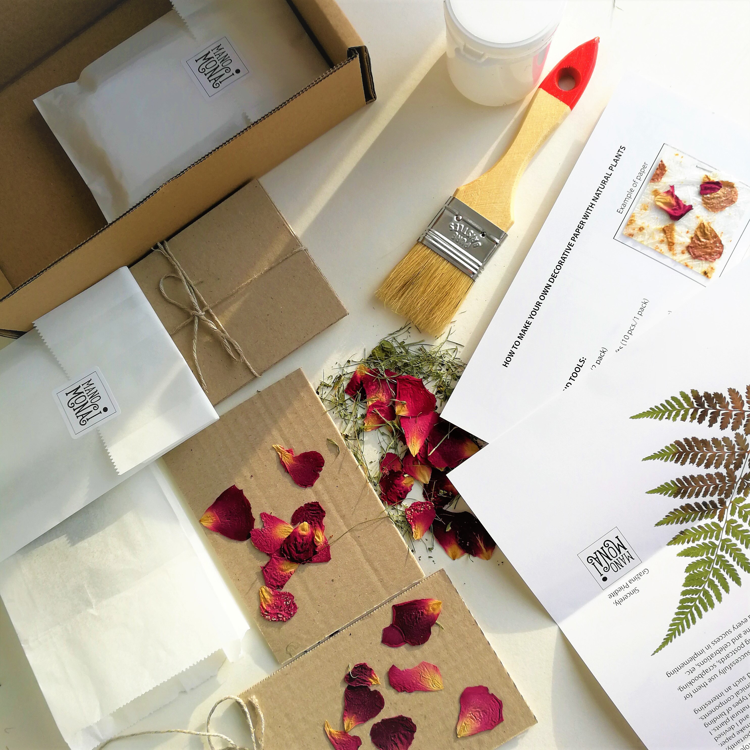 DIY Craft Kit Gift for Adults Handmade Paper Making With Rose Etsy