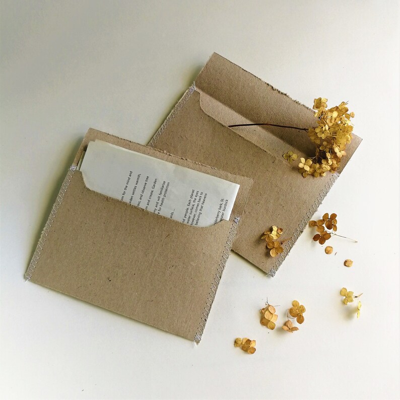 Handmade Gift Envelopes From Recycled Beige Paper Etsy