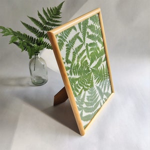 Pressed fern framed wall art decor Nature lover gift image 5