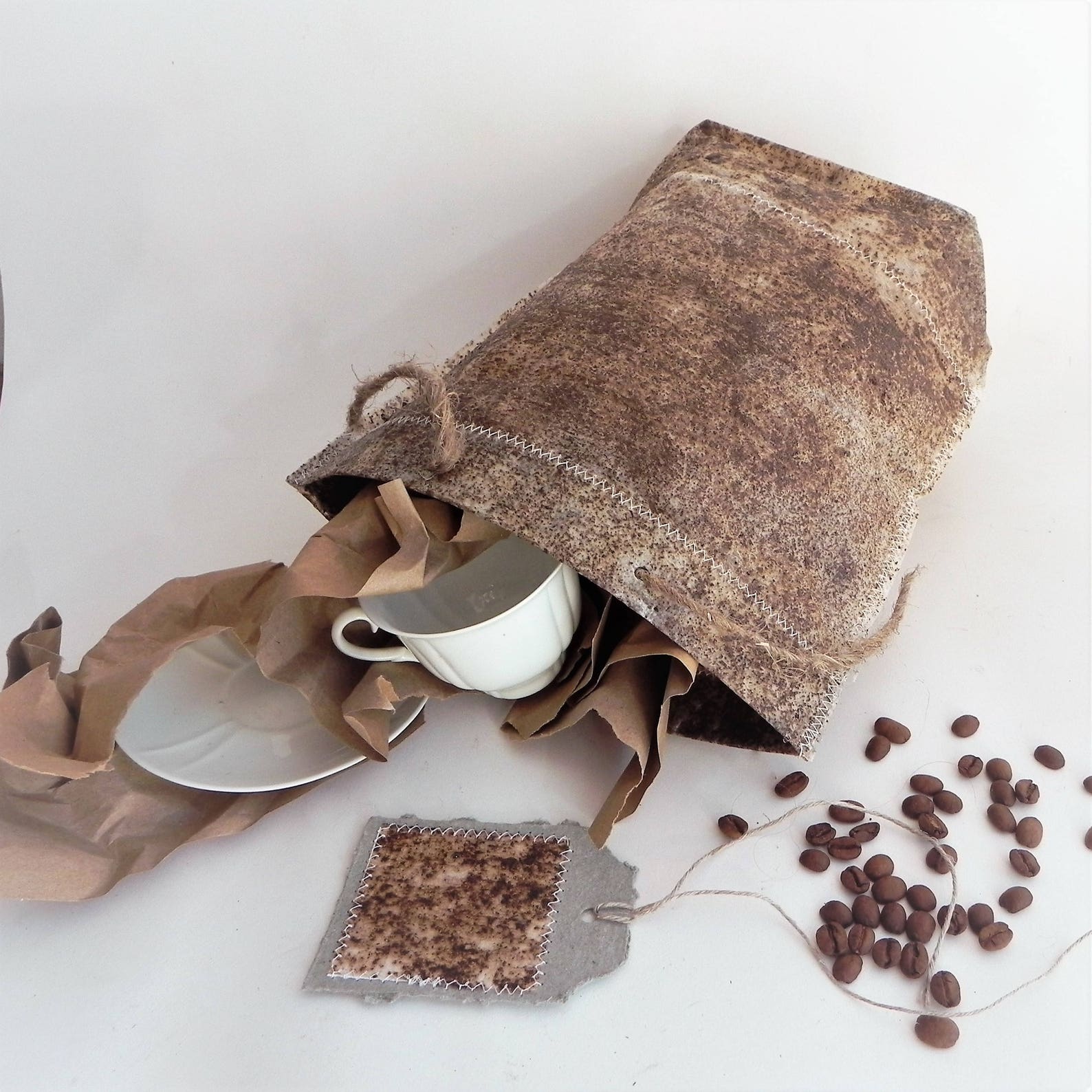 Coffee Gift Bag Coffee Lover Favors Bag Brown Paper Gift Etsy