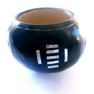 African carved calabash, African art