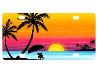 Heart Love Ocean Sunset Sea Beach Amor Sun Vehicle License Plate Front Auto Tag Heart Love Ocean Sunset Sea Beach Amor Sun Vehicle License Plate Front Auto Tag
