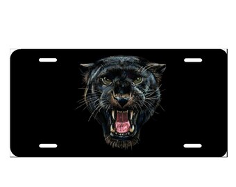 Custom Novelty License Plate With Gorgeous Black Panther Design 
