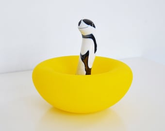 Scultura in vetro psichedelica da studio vintage anni &#39;90