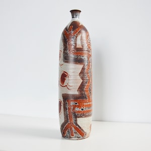 Vintage 1960s PACIFIC STONEWARE Rare, Extra Tall, Northwest Coast Studio Pottery Masterpiece