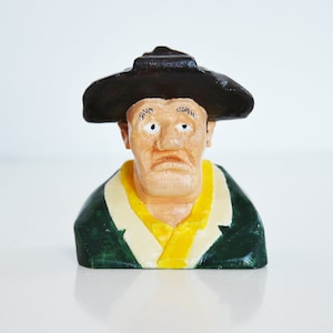 Vintage Hand-Carved Wood Naive Folk Art Figure