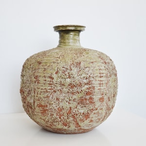 Vintage 1960s RUTH + STAN WALTERS Enormous Brutalist Studio Pottery Weed Pot Floor Vase