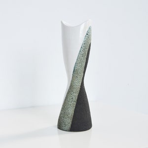 Vintage 1950s BITOSSI, ETTORE SOTTSASS Rare, Early Lava Dipped Hourglass Vase, Italy