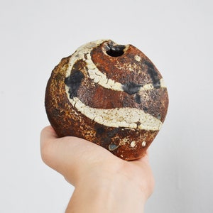 Vintage 1960s ROBERT FOURNIER Rare Mid-Century Brutalist Studio Pottery &quot;Pebble Pot,&quot; England