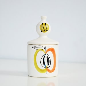 Vintage 1960s ROGER CAPRON Scarce Mid-Century Lidded Pot, Vallauris, France