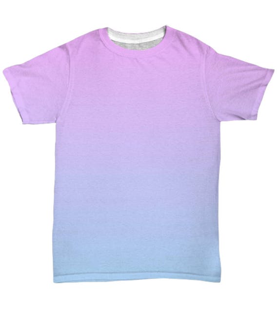 Comfortable Ombre Shirt Pastel Shirt Pink and Blue Ombre | Etsy