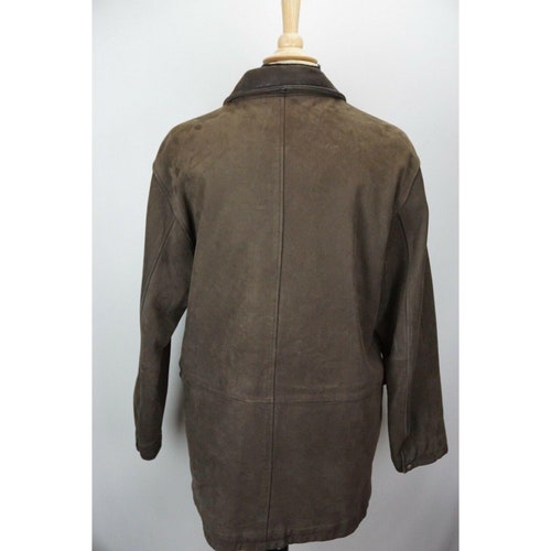 Brooks shops Brothers Leather Button Up/zipper Quilted Lined Car Coat Sz M