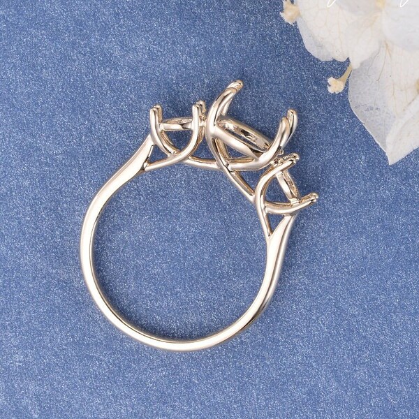 Ring Settings Without Stone White Gold Etsy