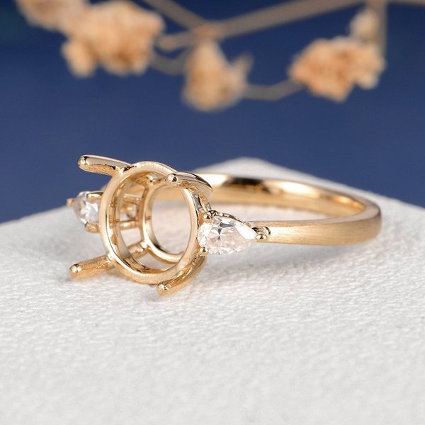 Gold Ring Settings Without Stone Etsy