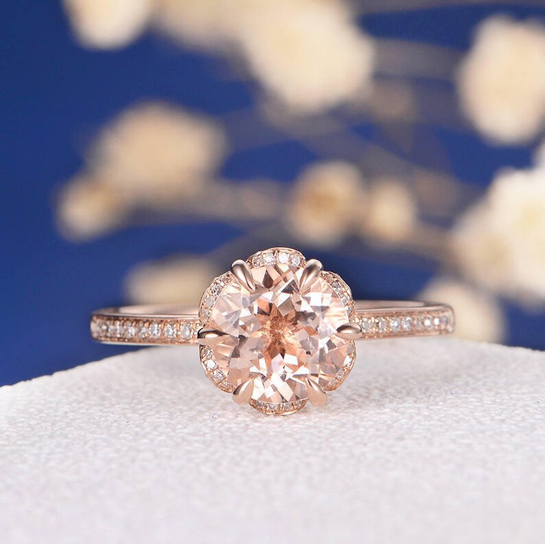 Payment Plan Flower Engagement Ring US 9.75 Etsy