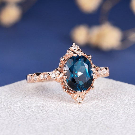 Blue topaz hotsell antique rings