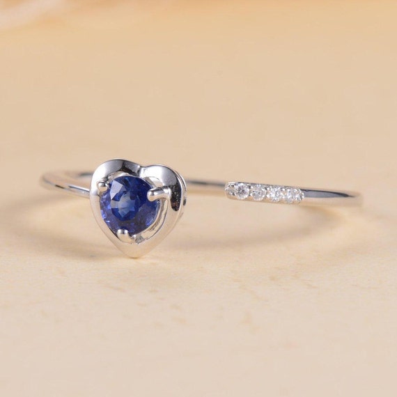 bague or blanc coeur saphir bague or blanc coeur saphir