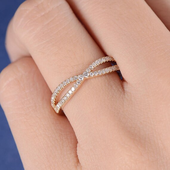 Buy Infinity Wedding Band Women Diamond Stacking Eternity Ring