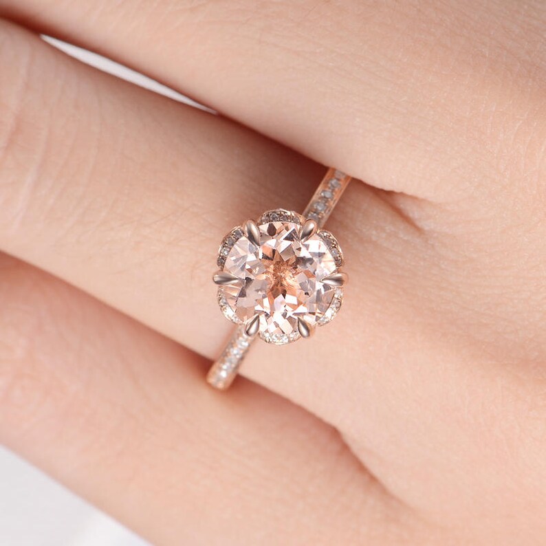 Payment Plan Flower Engagement Ring US 9.75 Etsy