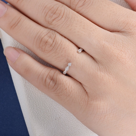 Diamond cuff hotsell wedding band