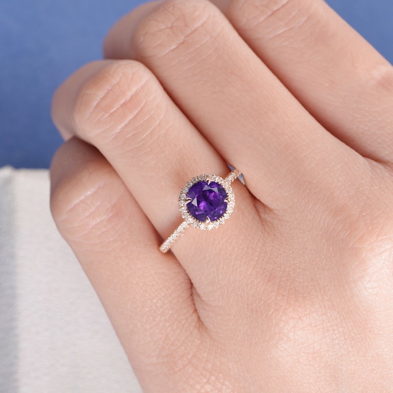 Anillo compromiso amatista hotsell