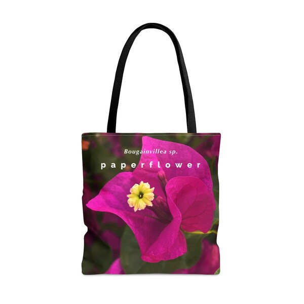 Paperflower Tote Bag, Flower Tote Bag, Botanic Tote Bag, Botanical art Tote Bag, Gift For Flower Lover, plant lover