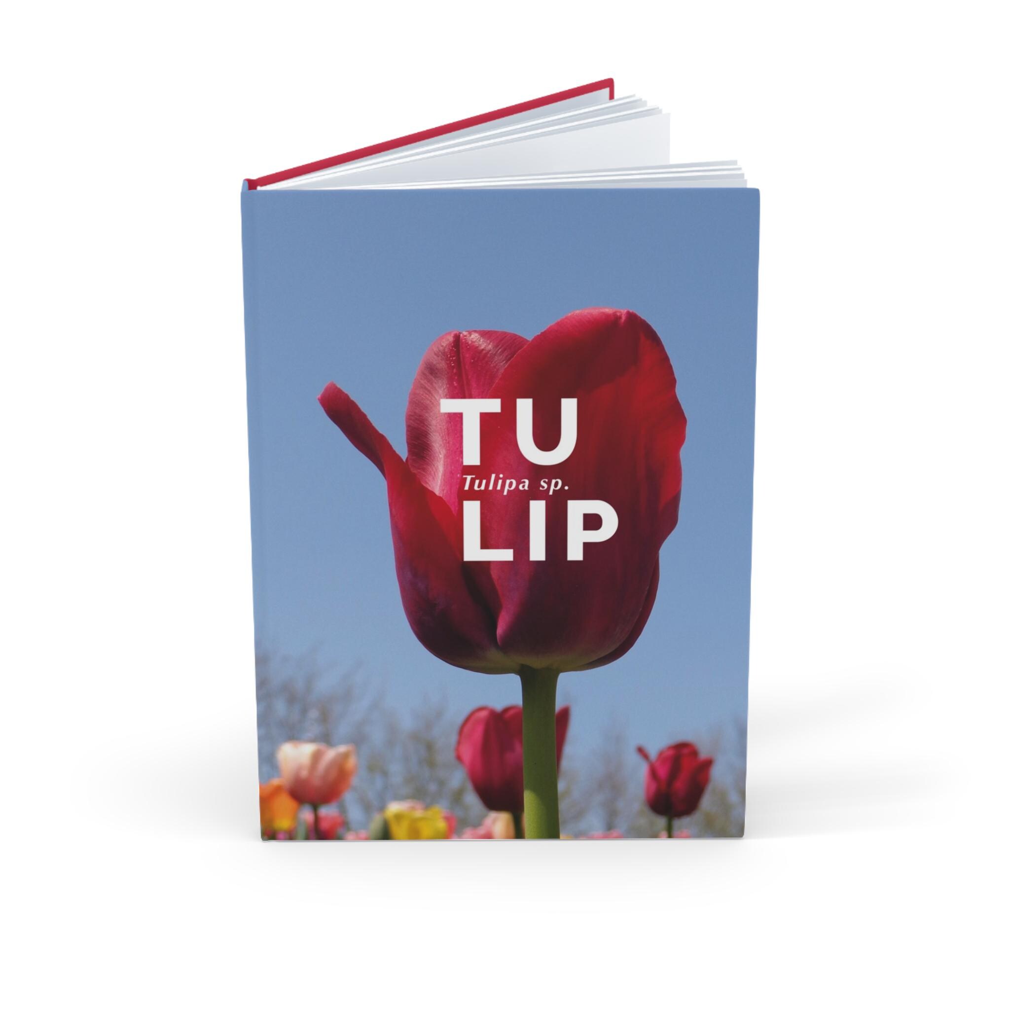 Tulip Photograh Hardcover Journal A5 Notebook, Botanical Diary, Gift for Gardener, Science Student, Bullet Journal, Stationery Set