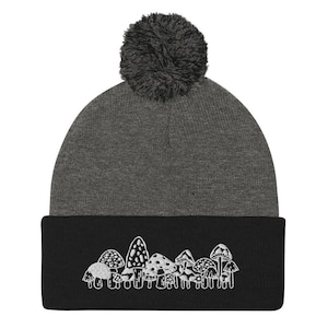 Mushroom Hat Nature Lover Gift Embroidered Beanie Friendship Gift Goblincore Mushroom Gifts For Women or Men Magical Mushroom Beanie