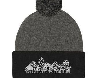 Sombrero de hongos Regalo para amantes de la naturaleza Gorros bordados Gorro de amistad Regalo Goblincore Regalos de hongos para mujeres u hombres Gorro de hongos mágicos