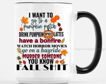 Halloween Mug, Fall Coffee Mug,Pumpkin Mug, Ceramic Mugs, Fall Mugs, Halloween Gifts, Funny Coffee Mugs, Campfire Mug, Halloween Lover