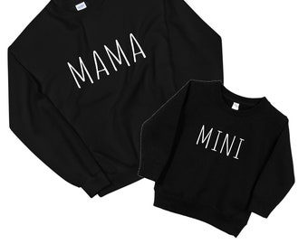 Mama and Mini Sweatshirts, Mommy and Me Outfits, Mommy and Me Shirts, Mama and Me, Mama and Mini Shirt, Mama Sweatshirt, Mommy Shirt Set