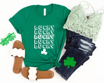 Lucky Shirt, St Patricks Day Shirt, Green Shirt, Irish Shirt, Shamrock Shirt, St Pattys Day, St Patricks Outfit, Cute St Patricks Day Outfit