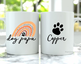 Hunde Papa Tasse, Hunde Papa Tasse, Vatertagsgeschenk für Papa, Personalisierter Hundebecher, Personalisierter Hundeliebhaber Geschenk, Hunde papa Kaffeetasse