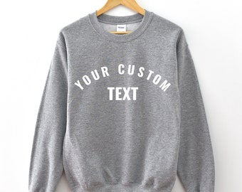 Sweat-shirt personnalisé, Sweat-shirt personnalisé, Sweat-shirt à col d’équipage personnalisé, Pull personnalisé, Sweat-shirt à imprimé personnalisé, Vêtements personnalisés, Sweat-shirt d’équipe