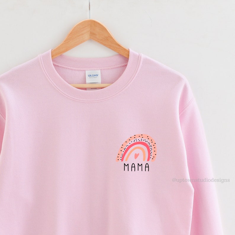 Mama Sweatshirt, Mama Crewneck Sweatshirt, Rainbow Mama Sweatshirt, Mom Sweatshirt, Gift For Mom, Womens Sweatshirt, Gift For Mama, Boho image 1