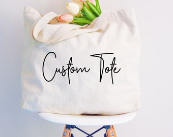 Custom Tote Bag Design, Large organic tote bag, Tote Bag With Name, Canvas Tote Bag Custom, Welcome Tote Bags, Custom Print Tote Bags