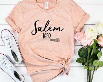 Salem Shirt, Fall Shirt, Halloween Shirt, Womens Salem Shirt, Salem Witches,Witch Shirt, Salem Mass, Wiccan Shirt, Vintage Salem