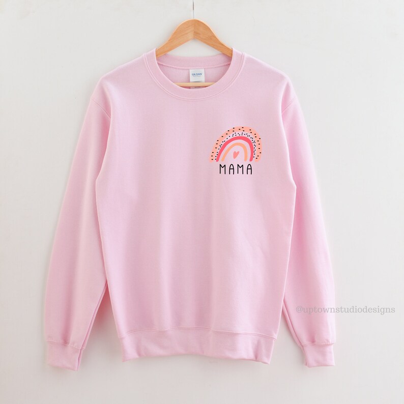 Mama Sweatshirt, Mama Crewneck Sweatshirt, Rainbow Mama Sweatshirt, Mom Sweatshirt, Gift For Mom, Womens Sweatshirt, Gift For Mama, Boho image 2