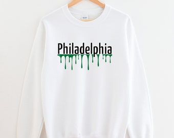 Philadelphia Sweatshirt,  Philadelphia Gifts, Philly Gifts, Philadelphia Shirt, Crewneck Sweatshirt, Philadelphia Sports, Bleed Green