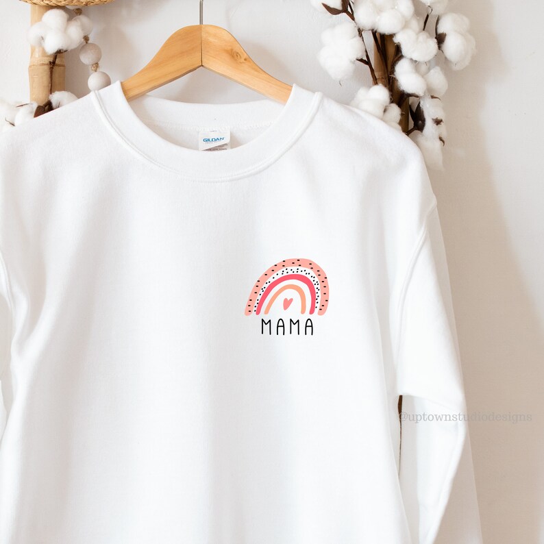 Mama Sweatshirt, Mama Crewneck Sweatshirt, Rainbow Mama Sweatshirt, Mom Sweatshirt, Gift For Mom, Womens Sweatshirt, Gift For Mama, Boho image 3