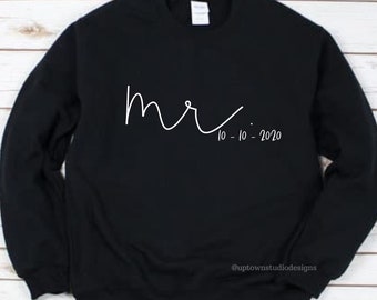 Mr. Sweatshirt, Gift For Groom From Bride, Bridal Shower Gift, Mr and Mrs, Groom Gift, Honeymoon Sweatshirt, Groom Sweatshirt, Matching